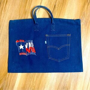 Vintage Levis San Antonio Pocket Denim Tote All Cities Sesquicentennial RARE